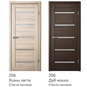 206, ПВХ, ясень латте, дуб мокко